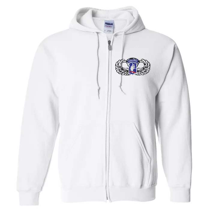 173rd Airborne Brigade Jumpwings Full Zip Hoodie