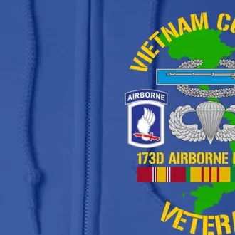 173rd Airborne Brigade Meaningful Gift Vietnam Combat Veteran Great Gift Full Zip Hoodie