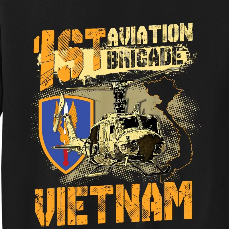 1st Aviation Brigade Vietnam Veteran Pilot  Door Gunner Tall Sweatshirt