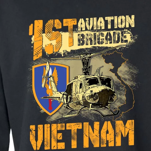 1st Aviation Brigade Vietnam Veteran Pilot  Door Gunner Cropped Pullover Crew