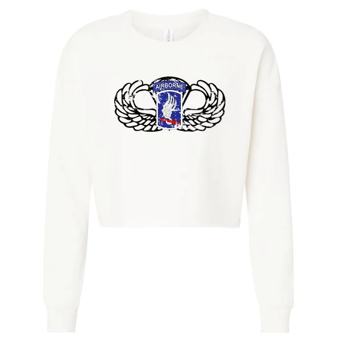 173rd Airborne Brigade Jumpwings Cropped Pullover Crew