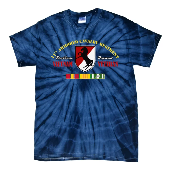 11th Armored Cavalry Regiment Vietnam Veteran Father Day Tie-Dye T-Shirt