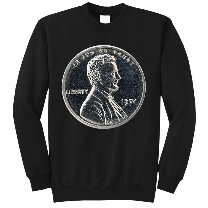 1974 Aluminum Cent Super Rare Penny Coin Collector Sweatshirt