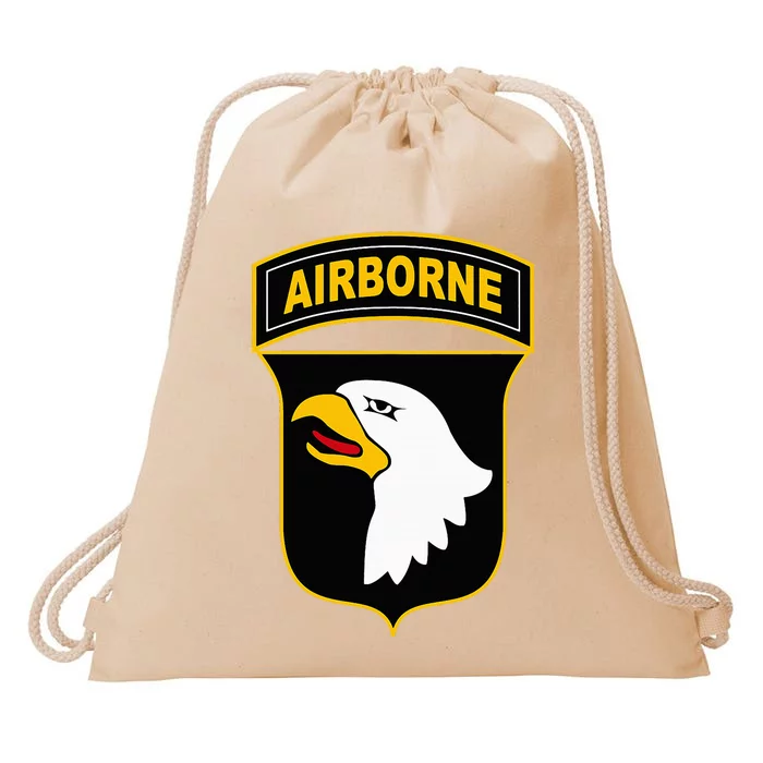 101st Airborne Division Military Veteran American Eagle Army Drawstring Bag