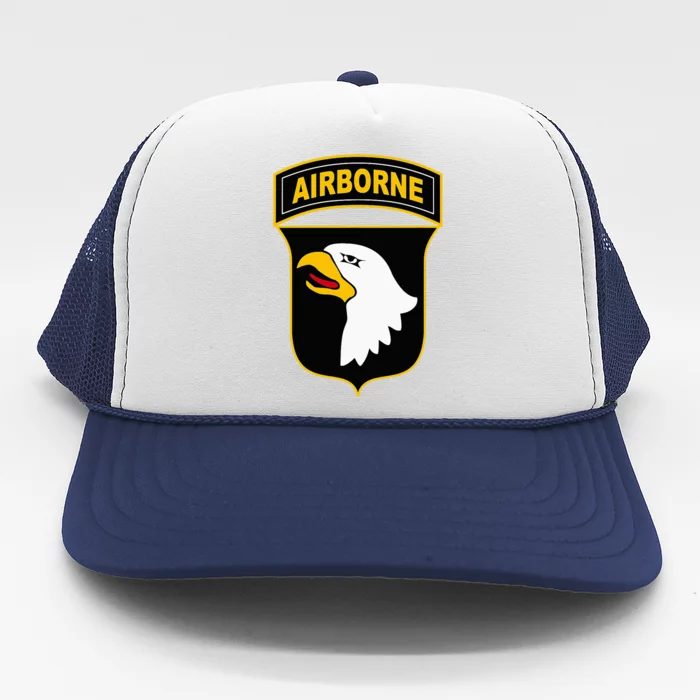 101st Airborne Division Military Veteran American Eagle Army Trucker Hat