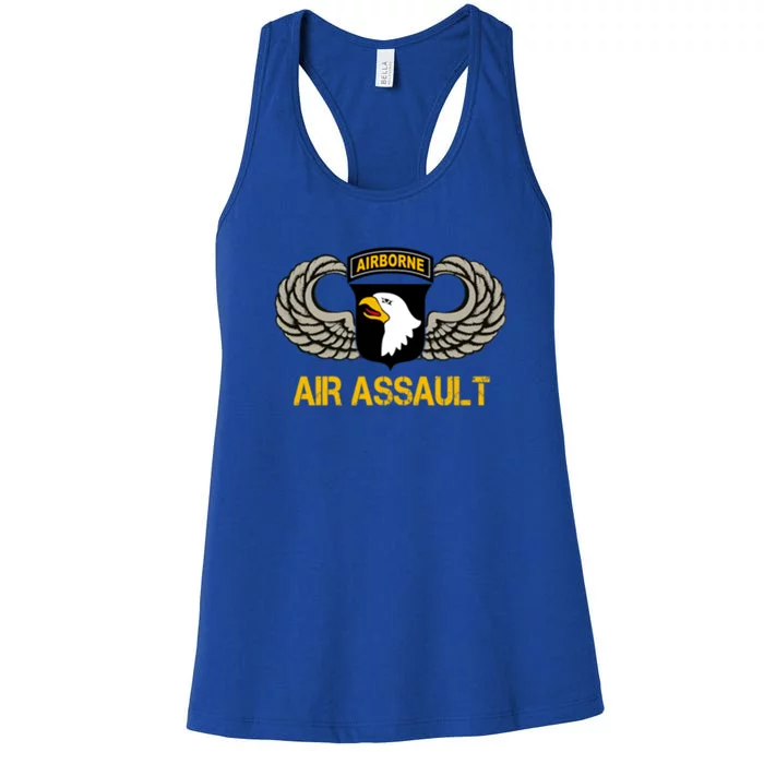 101st Airborne Division Air Assault Gift Veterans Day Great Gift Women's Racerback Tank