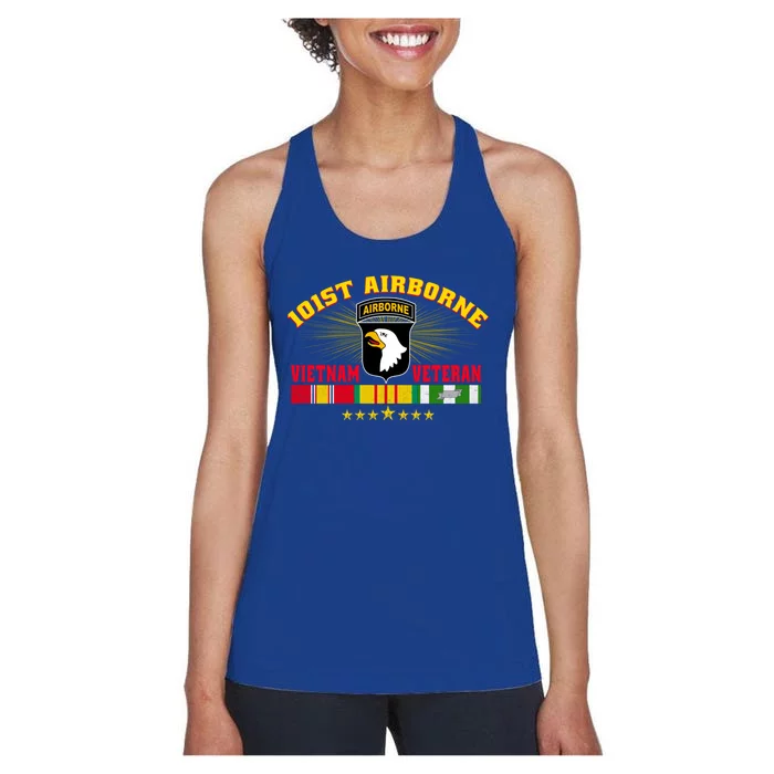 101st Airborne Division Vietnam Veteran Father Day Cute Gift Women's Racerback Tank