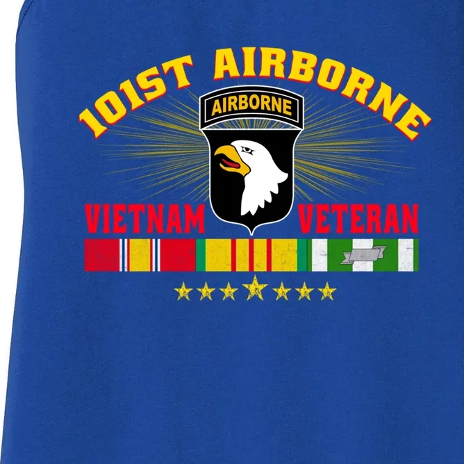 101st Airborne Division Vietnam Veteran Father Day Cute Gift Women's Racerback Tank