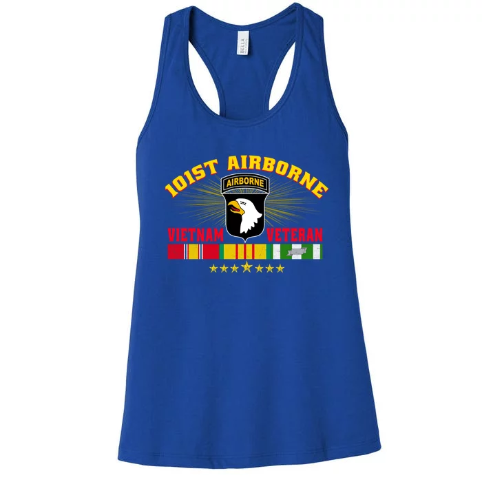 101st Airborne Division Vietnam Veteran Father Day Cute Gift Women's Racerback Tank