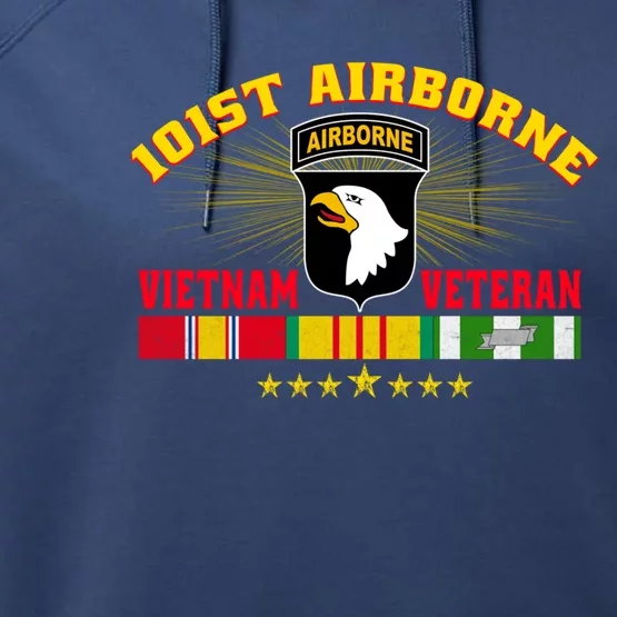 101st Airborne Division Vietnam Veteran Father Day Cute Gift Performance Fleece Hoodie