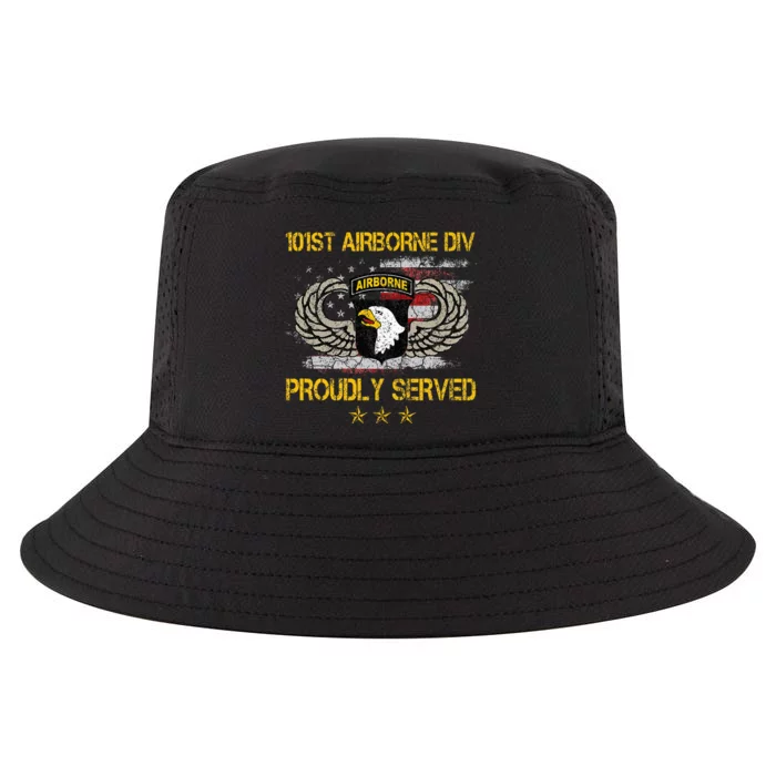 101st Airborne Divition Proudly Served Veterans Day Cool Comfort Performance Bucket Hat