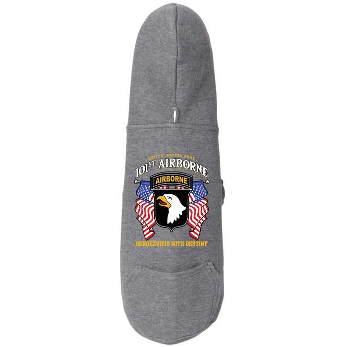 101st Airborne Division Veteran Gift Doggie 3-End Fleece Hoodie