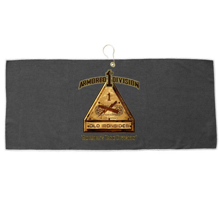 1st Armored Division Large Microfiber Waffle Golf Towel