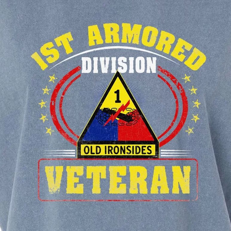 1st Armored Division Veteran Garment-Dyed Women's Muscle Tee