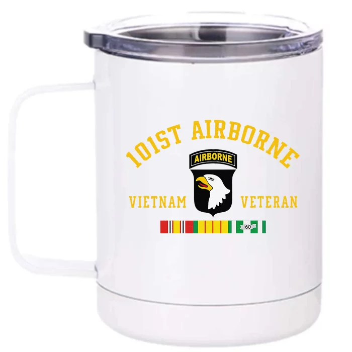 101st Airborne Division Vietnam Veteran Father Day Front & Back 12oz Stainless Steel Tumbler Cup