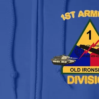 1st Armored Div Old Ironsides Full Zip Hoodie