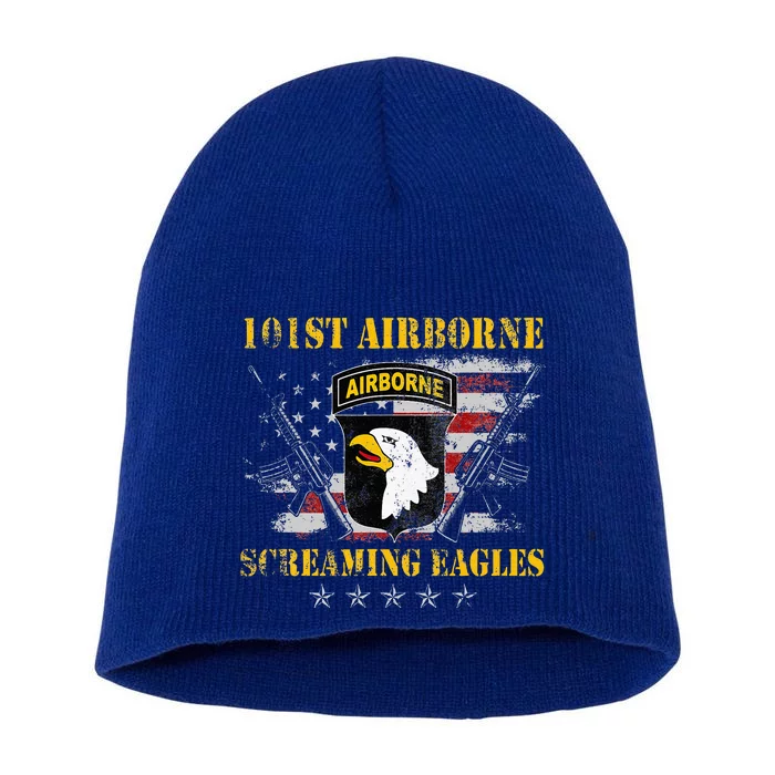 101st Airborne Division Veteran Screaming Eagle Short Acrylic Beanie