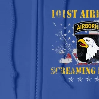 101st Airborne Division Veteran Screaming Eagle Full Zip Hoodie