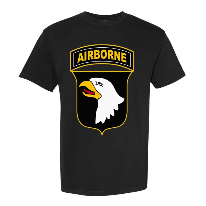 101st Airborne Division Military Veteran American Eagle Army Garment-Dyed Heavyweight T-Shirt