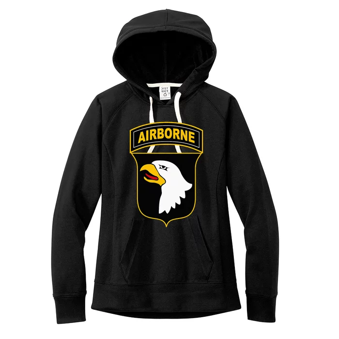 101st Airborne Division Military Veteran American Eagle Army Women's Fleece Hoodie