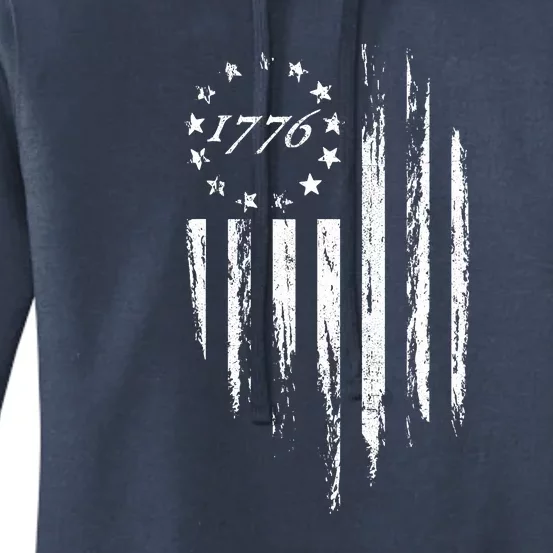 1776 American Flag Betsy Ross 13 Stars Women's Pullover Hoodie