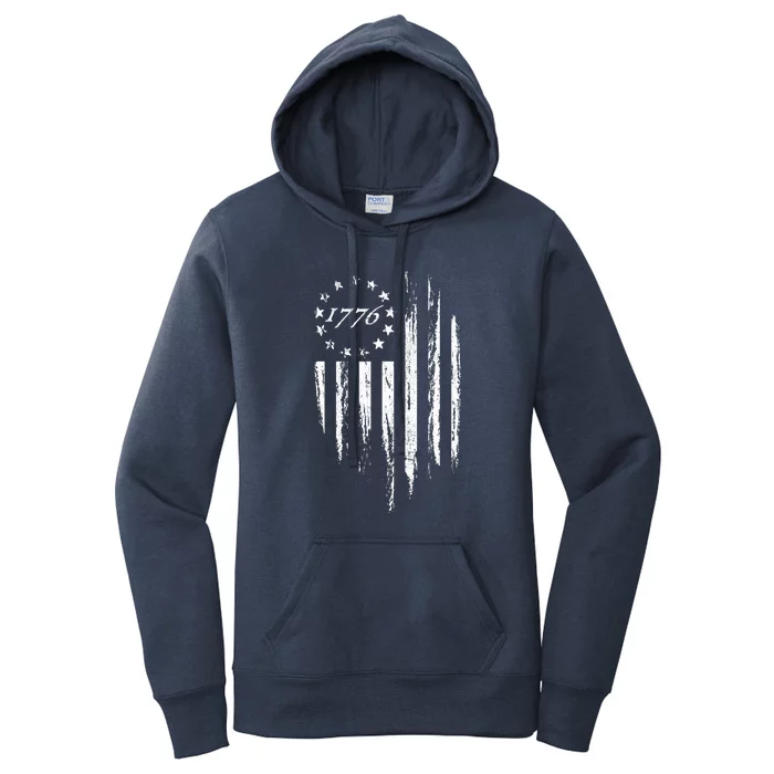 1776 American Flag Betsy Ross 13 Stars Women's Pullover Hoodie