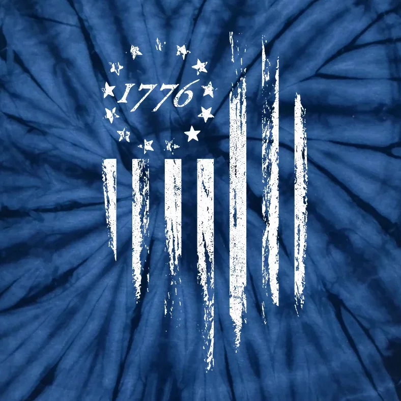 1776 American Flag Betsy Ross 13 Stars Tie-Dye T-Shirt