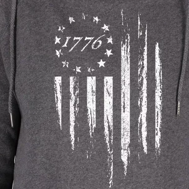 1776 American Flag Betsy Ross 13 Stars Usa Womens Funnel Neck Pullover Hood