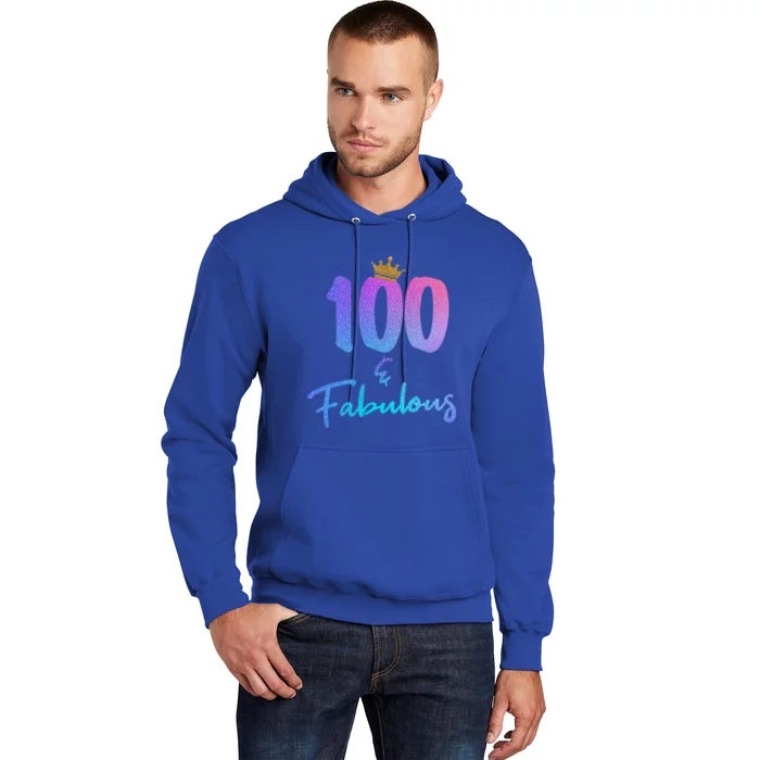 100 And Fabulous For 100th Birthday Cute Gift Hoodie