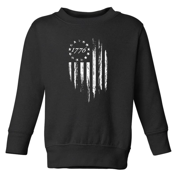 1776 American Flag Betsy Ross 13 Stars USA 4th Of July Toddler Sweatshirt