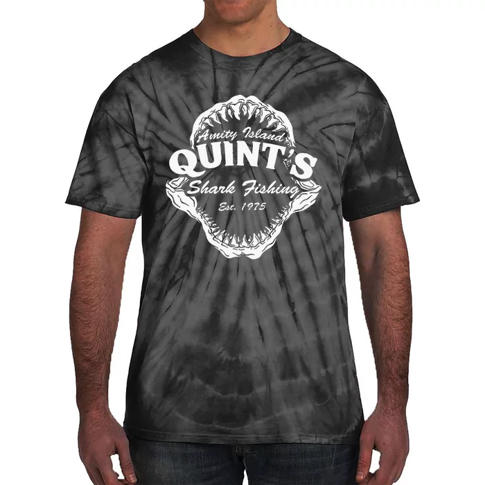 1975 Amity Island QuintS Shark Fishing Tie-Dye T-Shirt