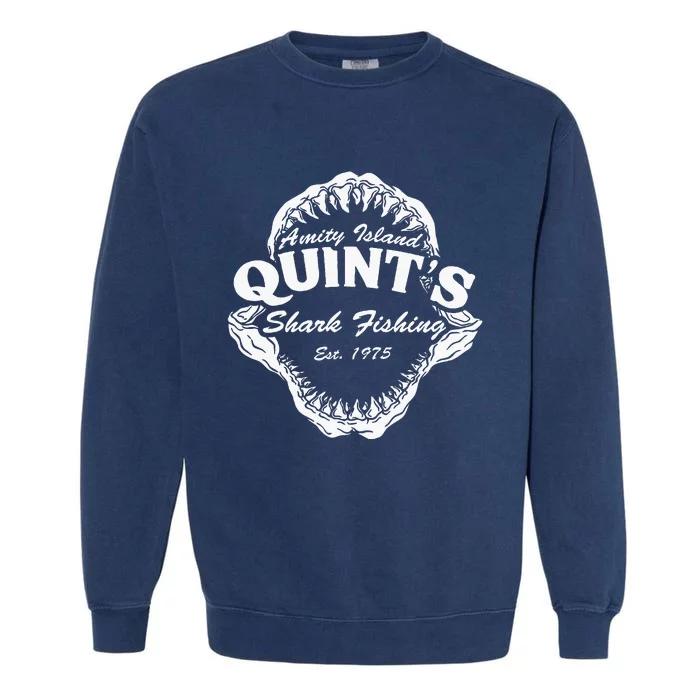 1975 Amity Island QuintS Shark Fishing Garment-Dyed Sweatshirt