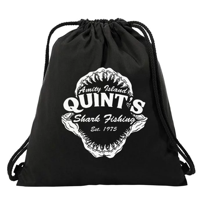 1975 Amity Island Quints Shark Fishing Classic Retro Drawstring Bag