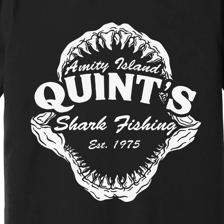 1975 Amity Island Quints Shark Fishing Classic Retro Premium T-Shirt