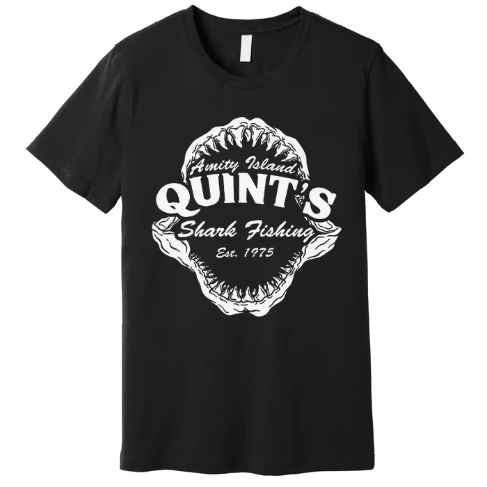 1975 Amity Island Quints Shark Fishing Classic Retro Premium T-Shirt