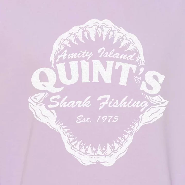 1975 Amity Island Quints Shark Fishing Classic Retro Garment-Dyed Sweatshirt