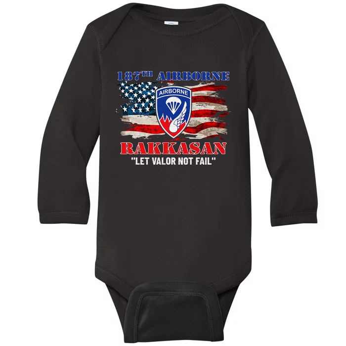 187th Airborne Infantry Regiment Rakkasans Fort Campbell Baby Long Sleeve Bodysuit