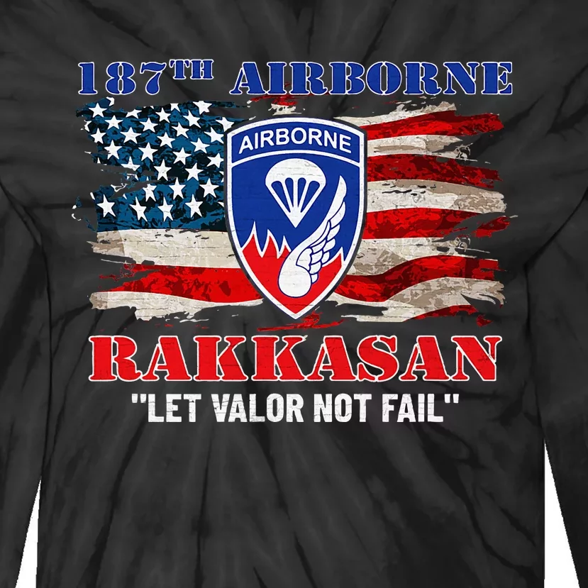 187th Airborne Infantry Regiment Rakkasans Fort Campbell Tie-Dye Long Sleeve Shirt