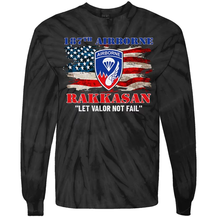 187th Airborne Infantry Regiment Rakkasans Fort Campbell Tie-Dye Long Sleeve Shirt