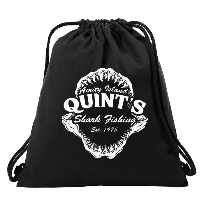 1975 Amity Island Quint's Shark Fishing Classic Retro Drawstring Bag