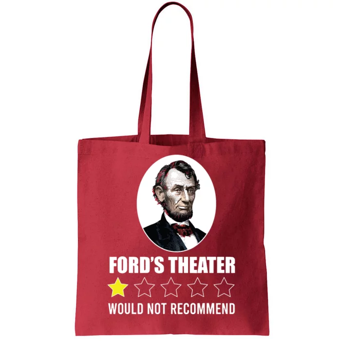 1star Abraham Lincoln Fords Theater Would Not Recommend Tote Bag