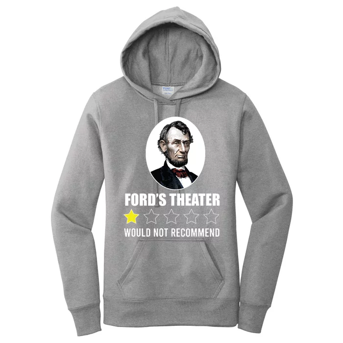 1star Abraham Lincoln Fords Theater Would Not Recommend Women's Pullover Hoodie