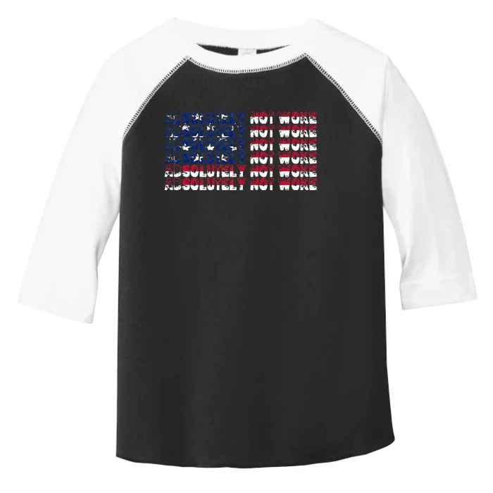 100 Absolutely Not Woke Anti Woke USA Flag Free Speech Toddler Fine Jersey T-Shirt