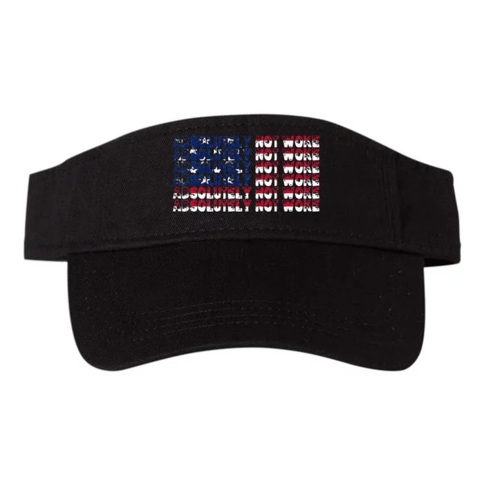 100 Absolutely Not Woke Anti Woke USA Flag Free Speech Valucap Bio-Washed Visor