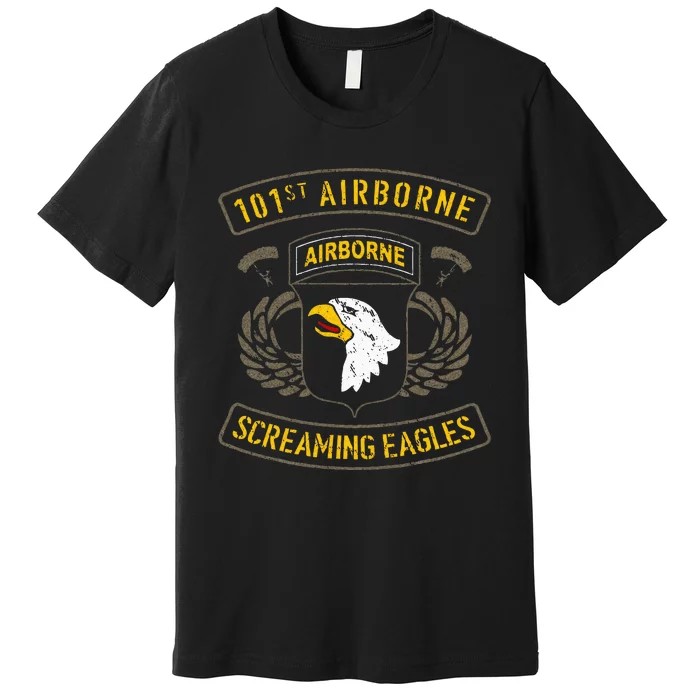 101st Airborne Paratrooper Army Veteran Vintage Premium T-Shirt