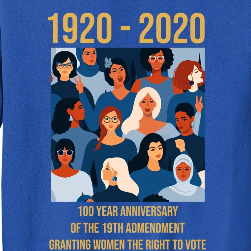 19th Adt 'S Right To Vote 100 Years Suffragette Meaningful Gift Tall Sweatshirt