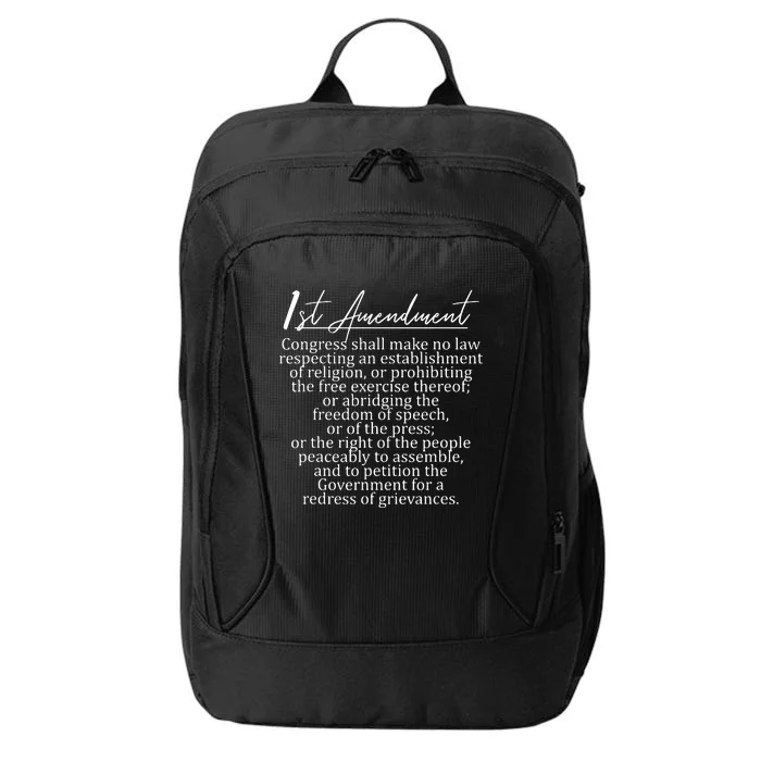 1st Amendment US Constitution Support Freedom Of Speech City Backpack