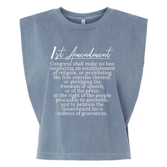 1st Amendment US Constitution Support Freedom Of Speech Garment-Dyed Women's Muscle Tee