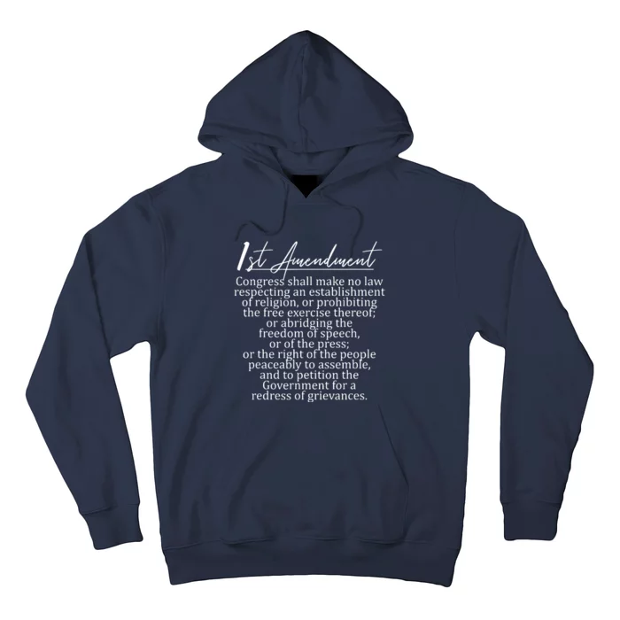 1st Amendment US Constitution Support Freedom Of Speech Hoodie