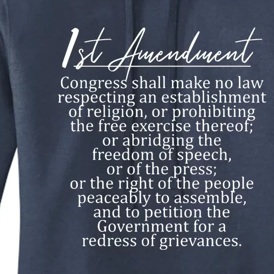 1st Amendment US Constitution Support Freedom Of Speech Women's Pullover Hoodie